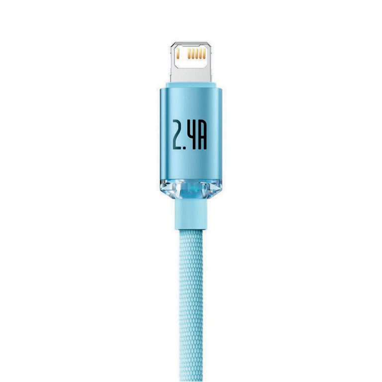 CAVO USB/LIGHT 2M AZZURRO2,4A 3