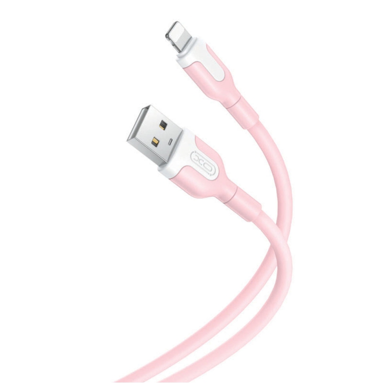 CAVO USB/LIGHT 1M ROSA   2,1A RINFORZATO