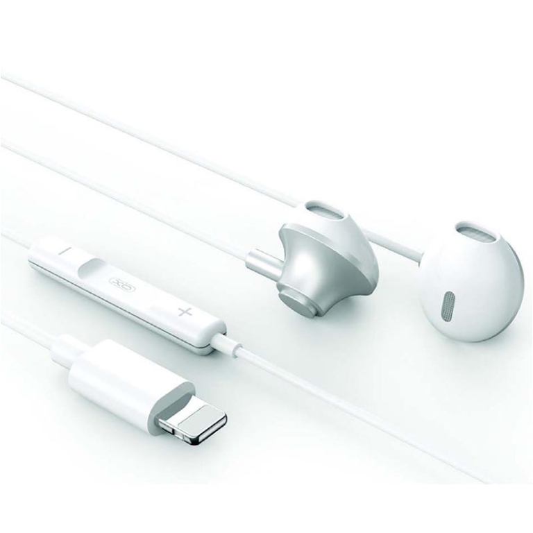 AURICOLARI CON CAVO LIGHTNING BIANCO CON MICROFONO