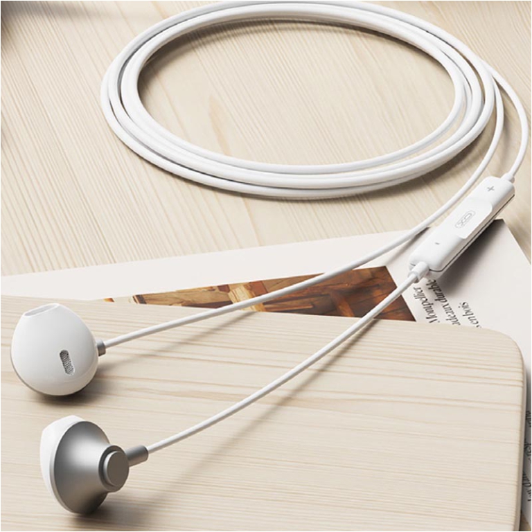 AURICOLARI CON CAVO LIGHTNING BIANCO CON MICROFONO 2