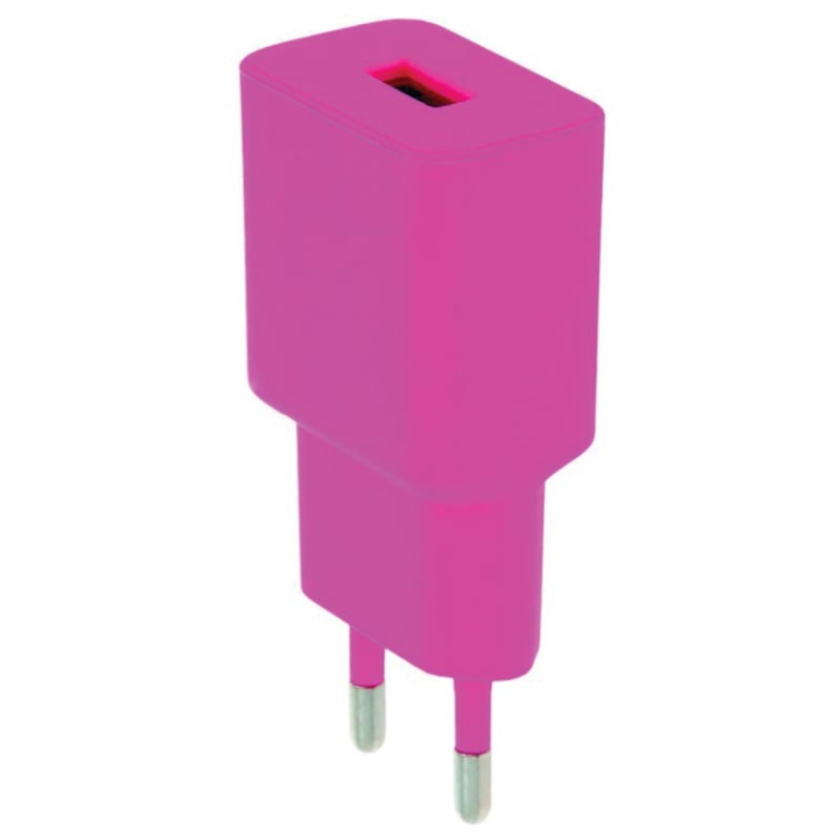 CARICATORE DA MURO SETTY USB 2,4A ROSA