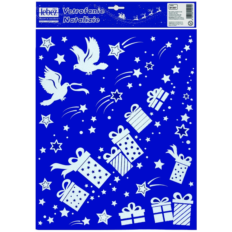 VETROFANIA NATALE GLITTER 30X37 3