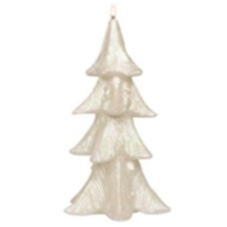 CANDELA ALBERO DI NATALE D13CM H25CM PERLA