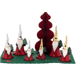 BABBO NATALE CON ALBERO  6PZ LED SOGGETTO ASSORTITI EXPO