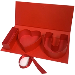 SCRIGNO SCRITTA I LOVE U 45,5X19,5X7CM ROSSO