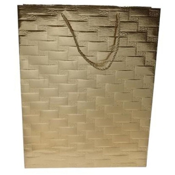 SHOPPER REGALO 33X42X11CMORO TRAMA A RILIEVO