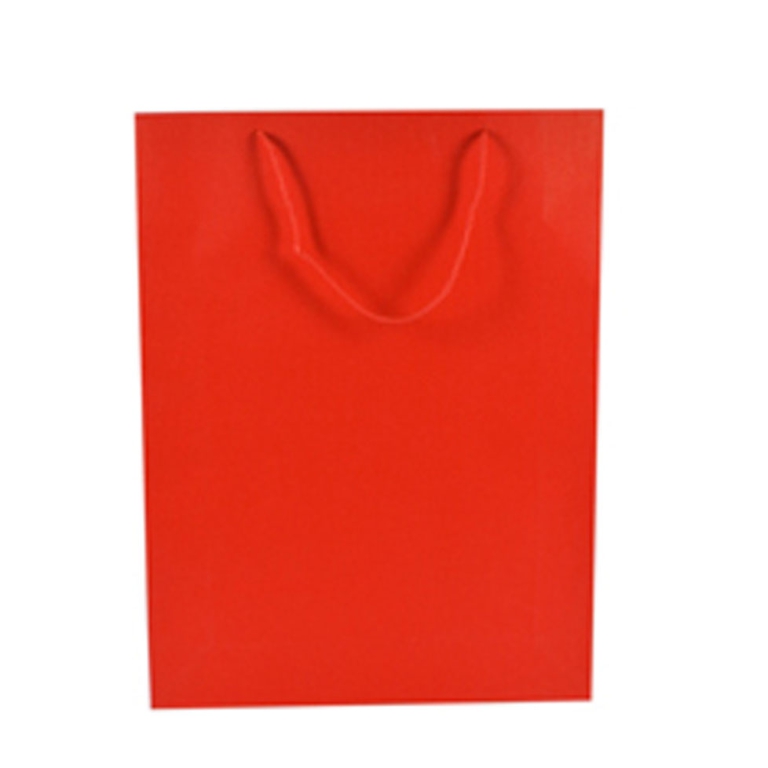 SHOPPER 33X42X11CM RIGATA ROSSO LUCIDA