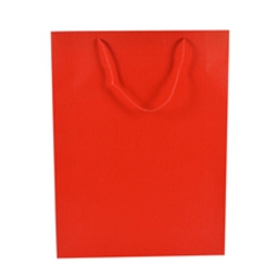 SHOPPER 38X50X10CM RIGATA ROSSO LUCIDA