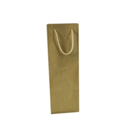 SHOPPER BOTTIGLIA 11X36X12CM RIGATA ORO LUCIDA