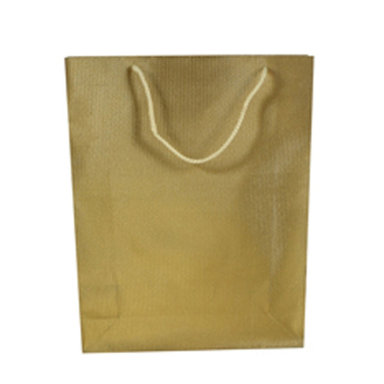 SHOPPER 33X42X11CM RIGATA ORO LUCIDA