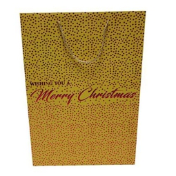 SHOPPER REGALO 50X40X18CM POIS MERRY XMAS ORO