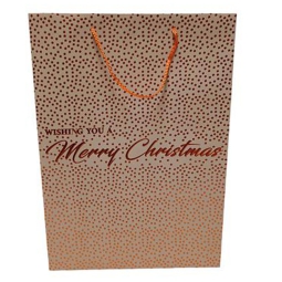 SHOPPER REGALO 42X30X12CMPOIS MERRY XMAS BEIGE