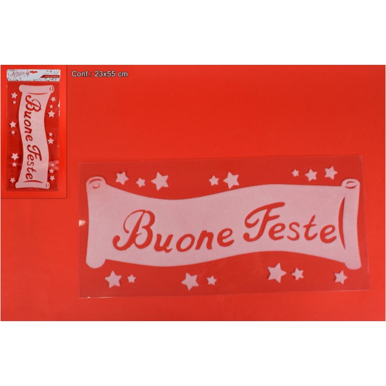 STICKER ADESIVO BUONE FESTE