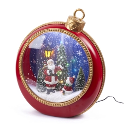 SCENARIO LED BABBO NATALE 40X15H46CM CON MUSICA