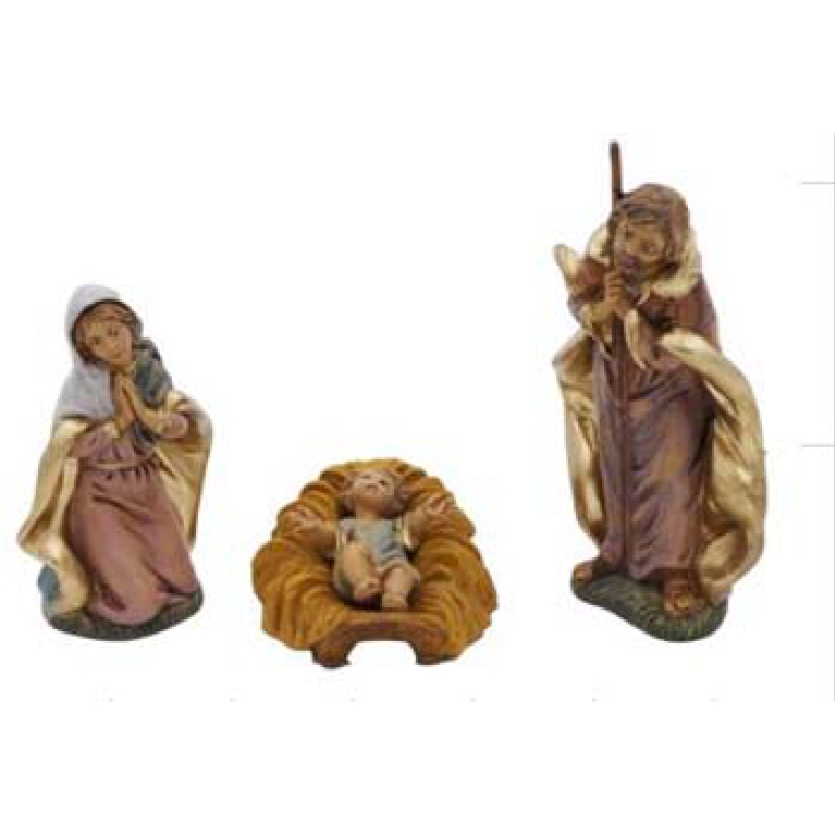 NATIVITÀ 3PZ 12CM IN     BUSTA TIPO LEGNO