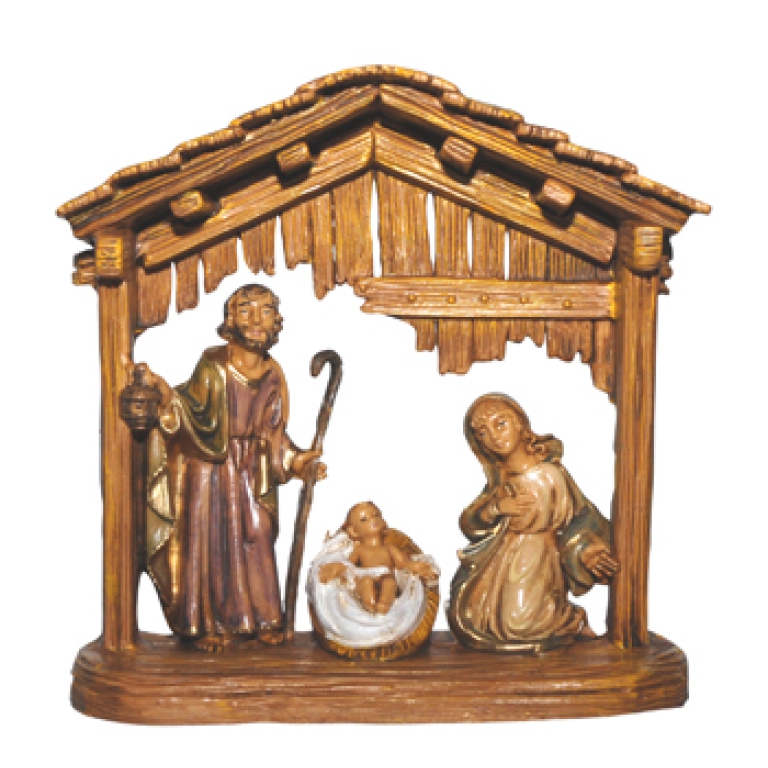 NATIVITÀ 3PZ CON CAPANNA STATUINA DA 11CM G19