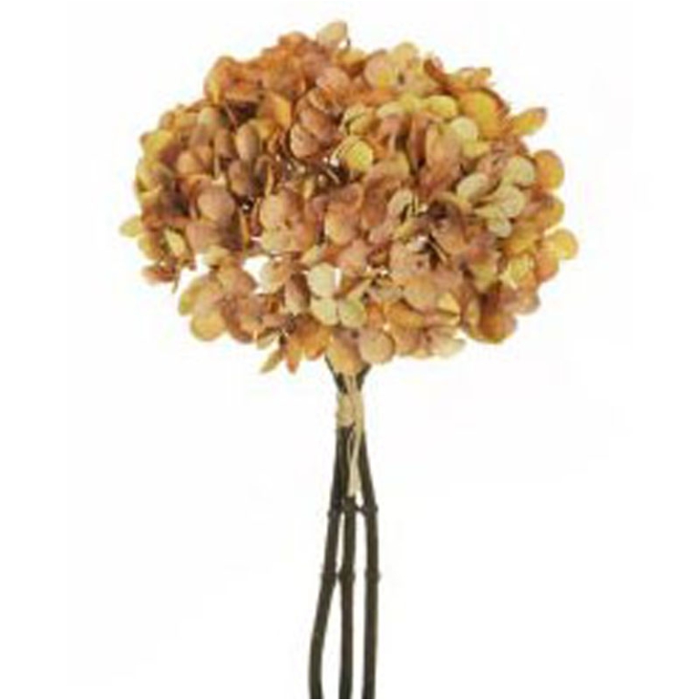 BOUQUET ORTENSIA LISCIA  H32CM GIALLO AUTUNNALE