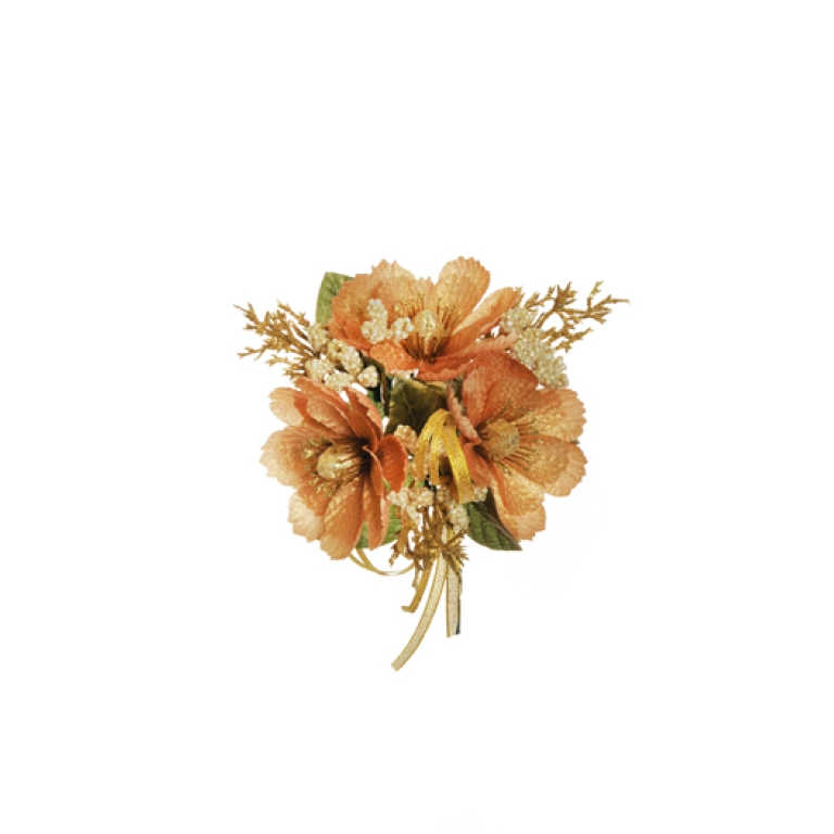 GIROCANDELA 6PZ FIORI    ARANCIO E ORO 80-379245