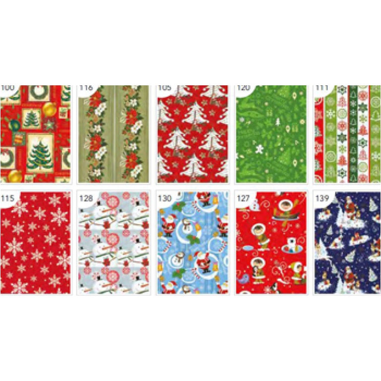 CARTA REGALO 100X140CM 5KG BIS NATALE