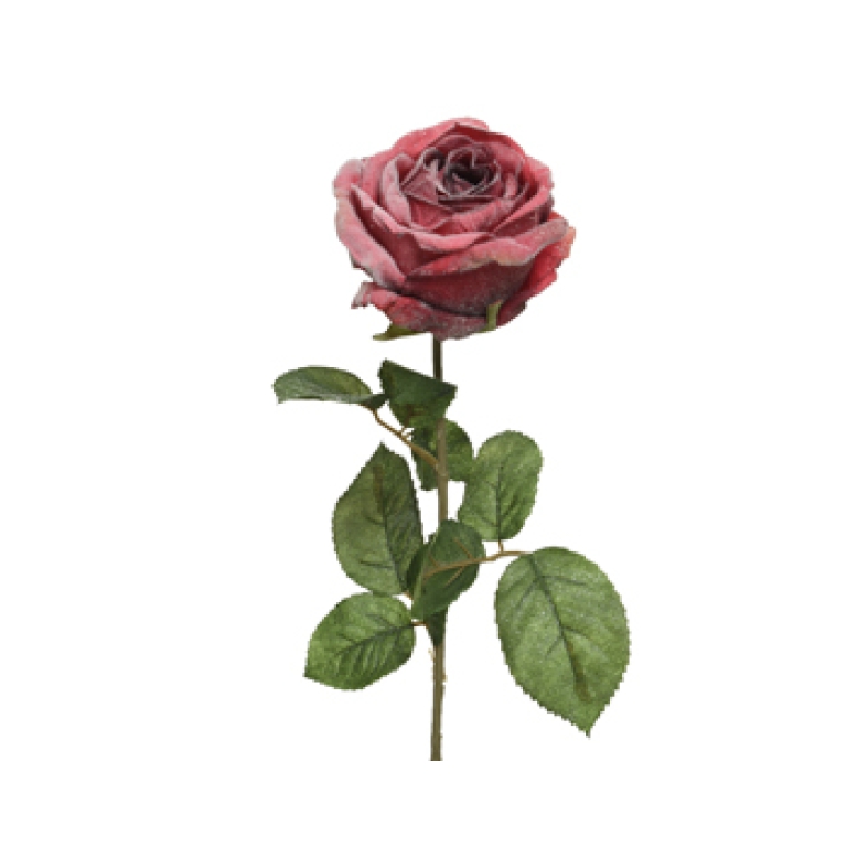 FIORE ROSA L62CM ROSSO SCURO