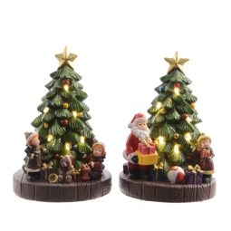 PAESAGGIO LED ALBERO NATALE 10X9X16CM