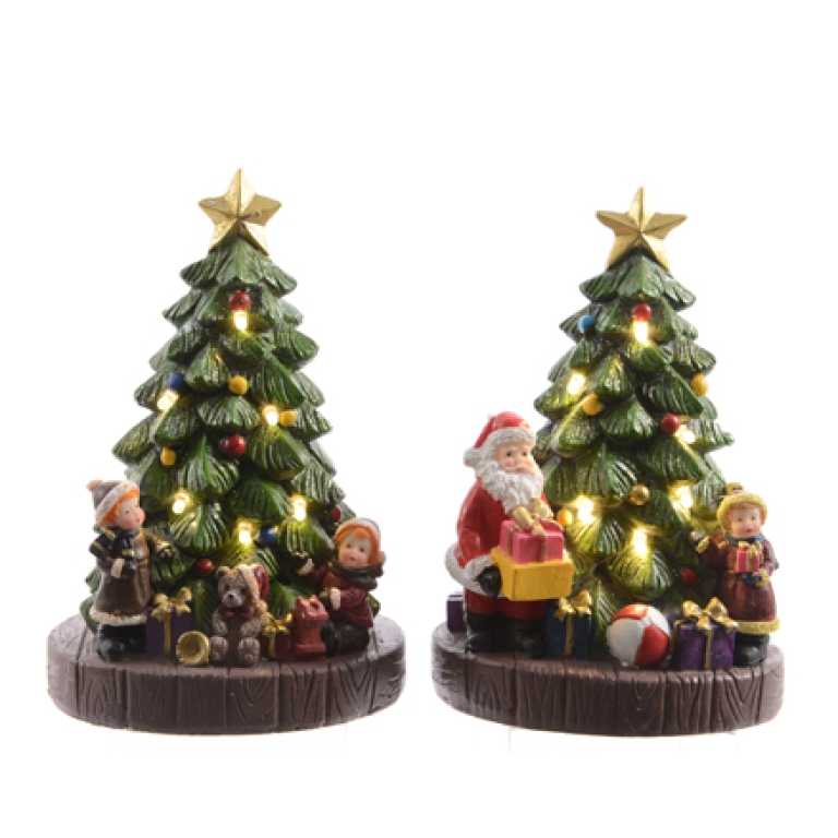 PAESAGGIO LED ALBERO NATALE 10X9X16CM