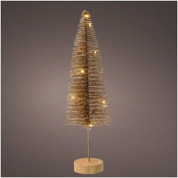 ALBERO MICROLED H40CM D13CM ORO LUCE CALDA