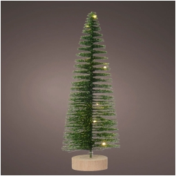 ALBERO MICROLED H30CM D11CM VERDE LUCE CALDA