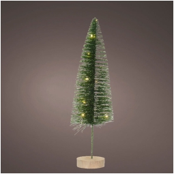 ALBERO MICROLED H40CM D13CM VERDE LUCE CALDA