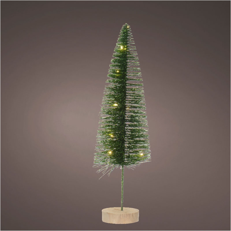 ALBERO MICROLED H40CM D13CM VERDE LUCE CALDA