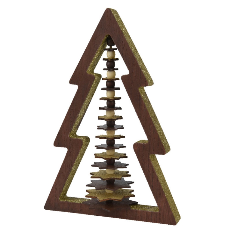 DECORO ALBERO H29CM MARRONE