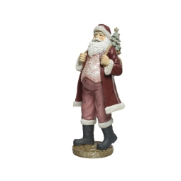 BABBO NATALE H46,5CM RESINA MULTICOLOR