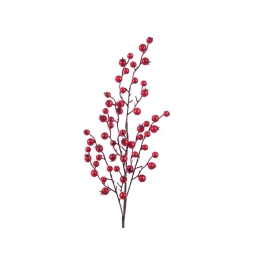 FIORE RAMO BACCHE L60CM ROSSO