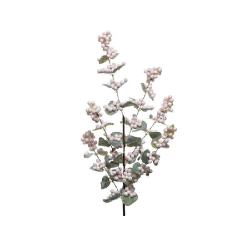 FIORE RAMO L75CM BACCHE ROSA