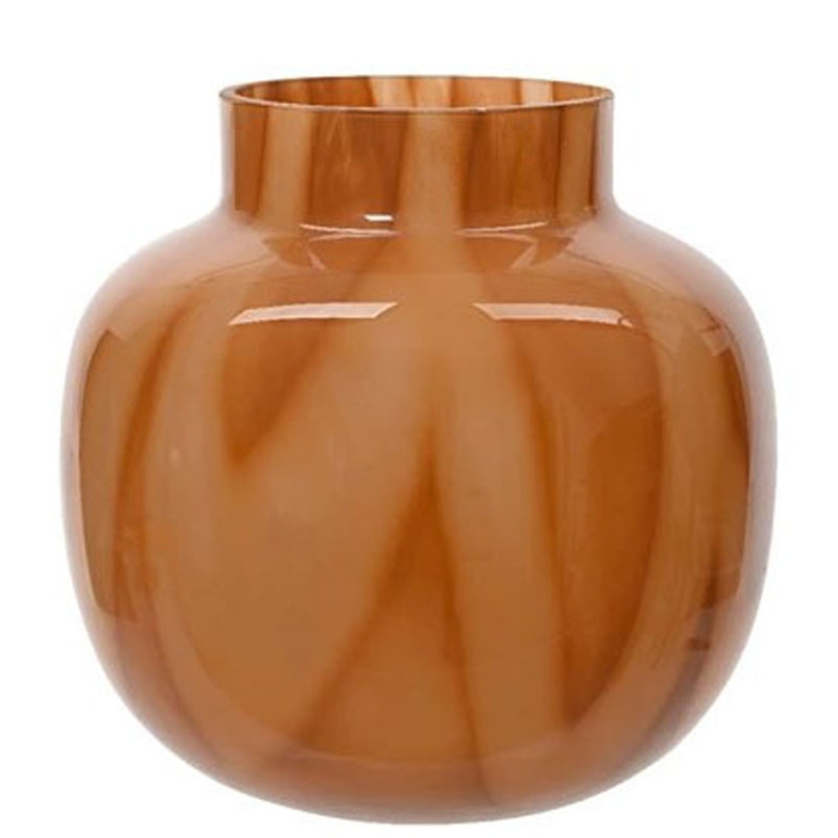 VASO VETRO D20H19CM LUCIDO COL. TERRACOTTA