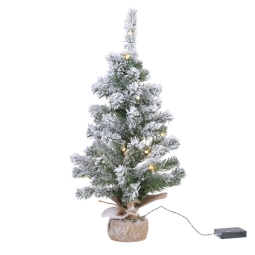 MINI ALBERO LED H60CM D36CM INNEVATO LUCI CALDE