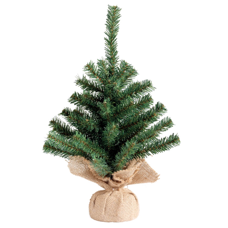 ALBERO MINI H35CM D25CM VERDE BASE JUTA