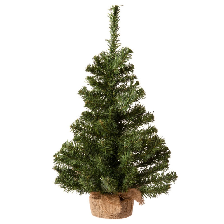 ALBERO MINI H60D35CM VERDE VASO JUTA