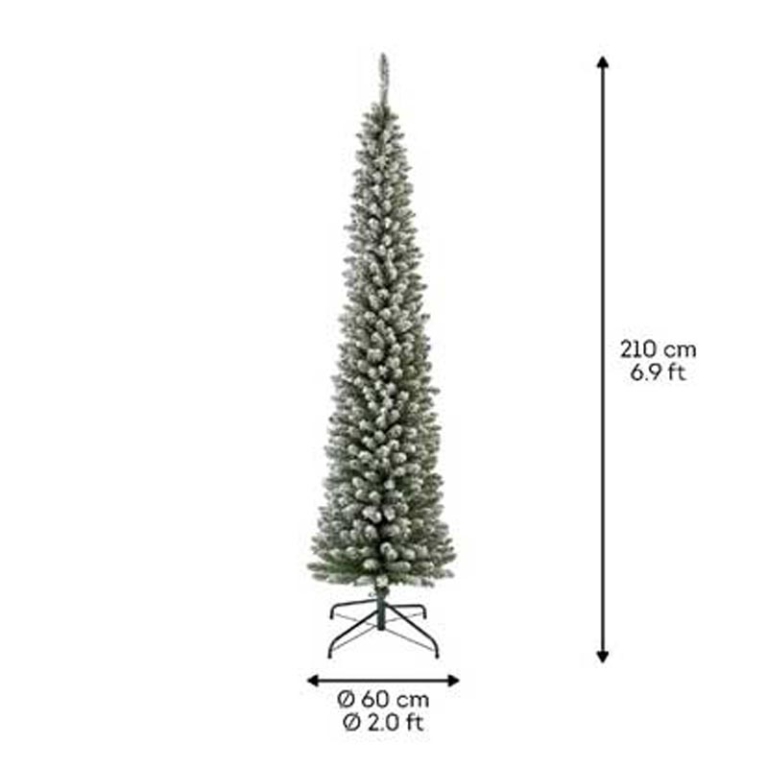 ALBERO PINO PENCIL H210CM D60CM INNEVATO 3