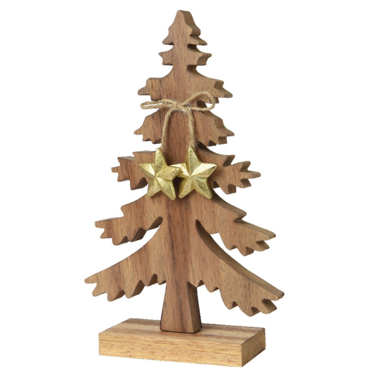 DECORO ALBERO E STELLE   H23CM