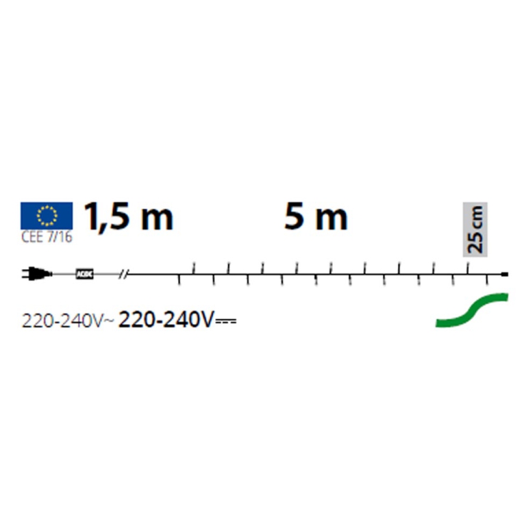 LUMINARIA LED 20L BIANCO CALDO 5MT PER PRESEPE 3