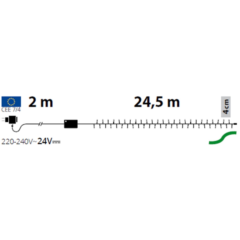 LUMINARIA LED 600L FREDDA L24,5MT ESTENSIBILE VERDE 3