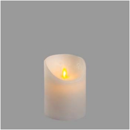 CANDELA LED D7,5H10CM    RUSTIC BIANCA BATTERIA