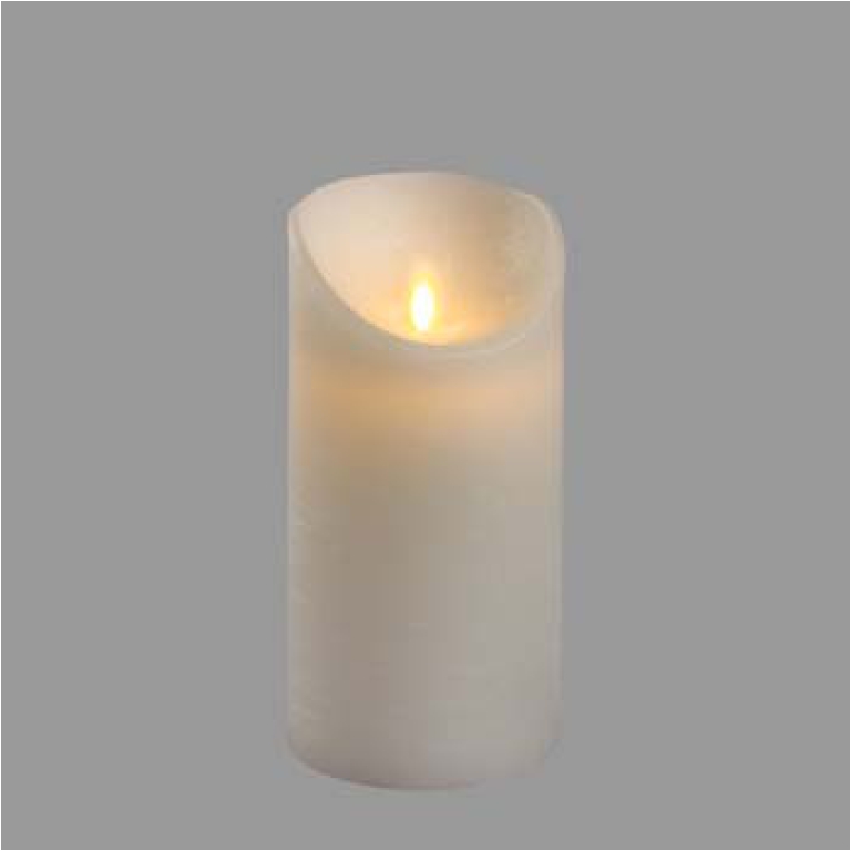 CANDELA LED D7,5H15CM    RUSTIC BIANCA BATTERIA