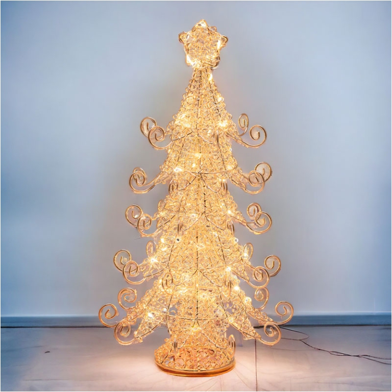 ALBERO DI NATALE H35CM   55 MICROLED BIANCO CALDO