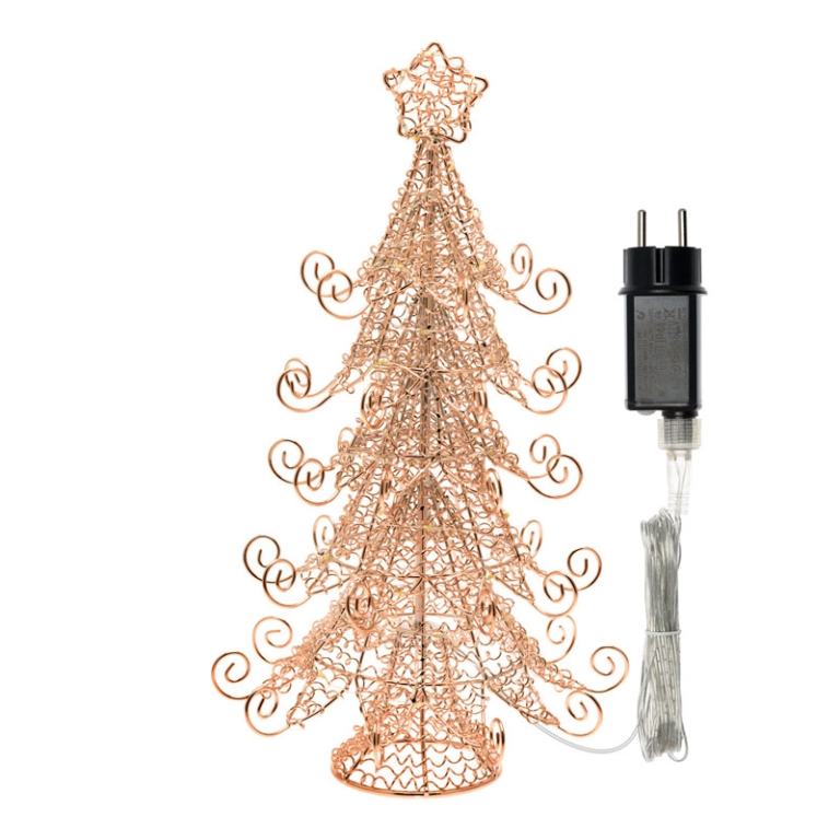 ALBERO DI NATALE H35CM   55 MICROLED BIANCO CALDO 2