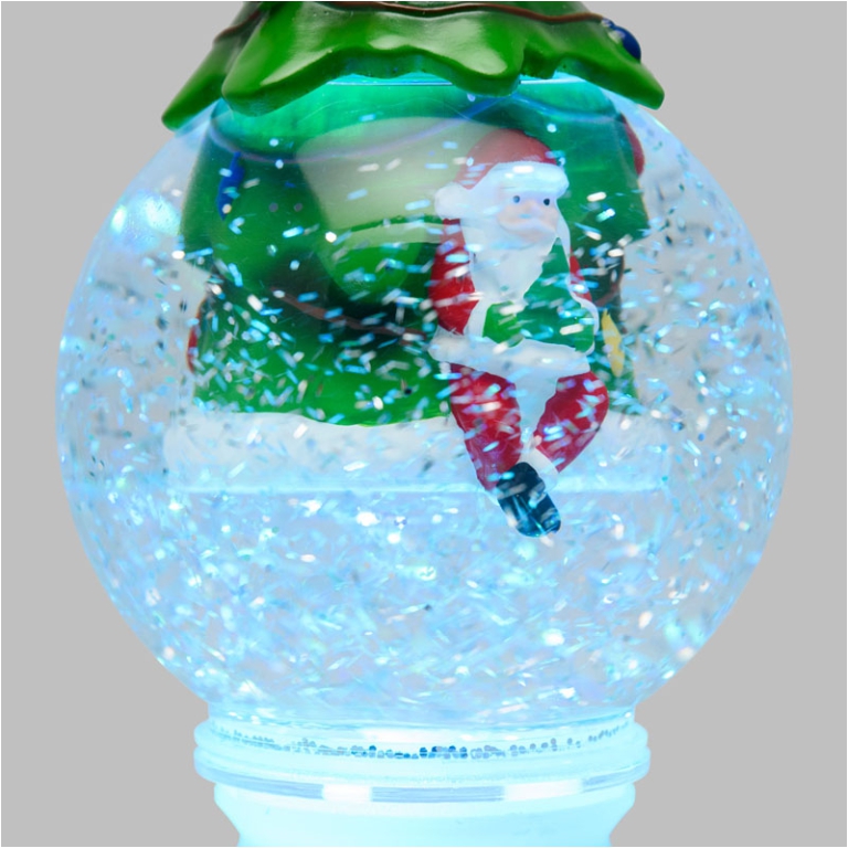 SFERACQUA LED D11H23CM   BABBO NATALE E ALBERO 2