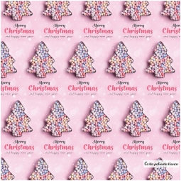 CARTA REGALO 70X100CM 10 FOGLI NATALE NATALE PINK