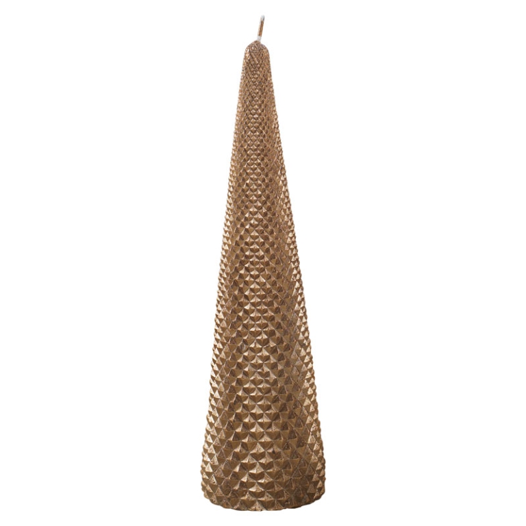 CANDELA CONO H30CM BRONZO