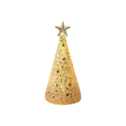 DECORO ALBERO H16CM LED  COLOR ORO